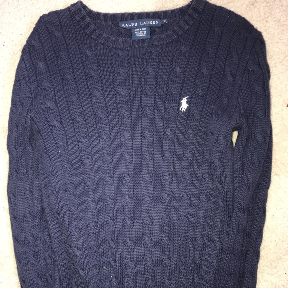 Ralph Lauren Navy Cable knit Sweater